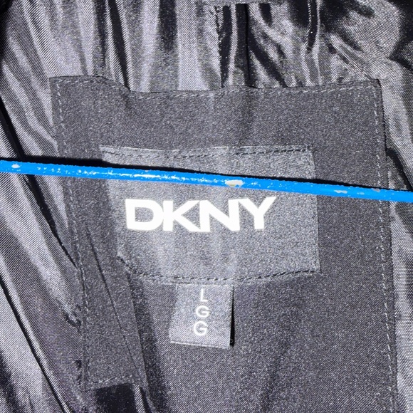 DKNY Women's Black Hooded Puffer Coat - Picture 4 of 4